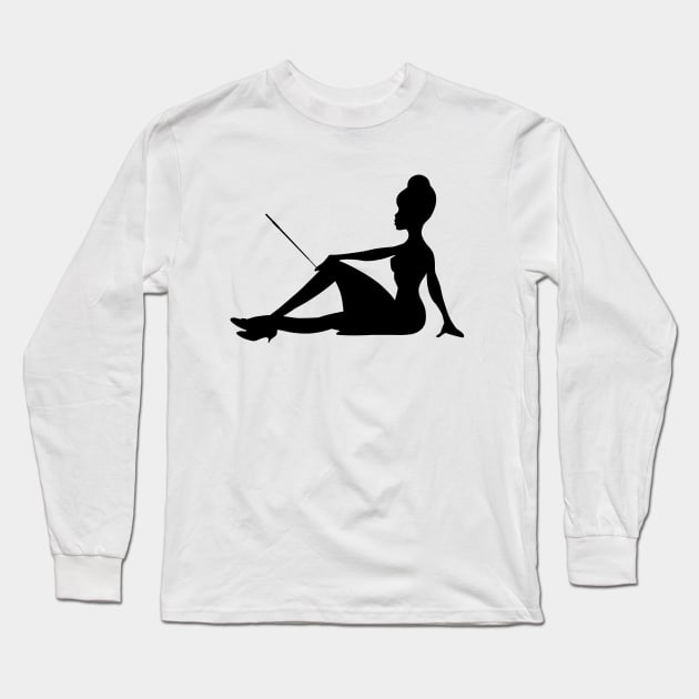 Audrey Hepburn Long Sleeve T-Shirt by LAZYJStudios
